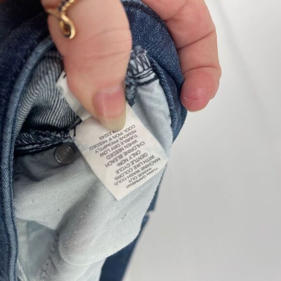 New York & Company patchwork boho stretch skinny jeans denim 10 EUC - Picture 8 of 11